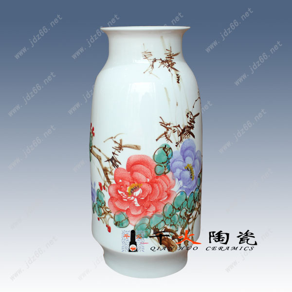 供应手绘粉彩陶瓷花瓶图片 景德镇陶瓷花瓶价格