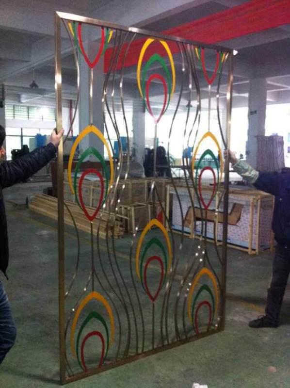 广州市金属活动型屏风 简约造型艺术屏风厂家