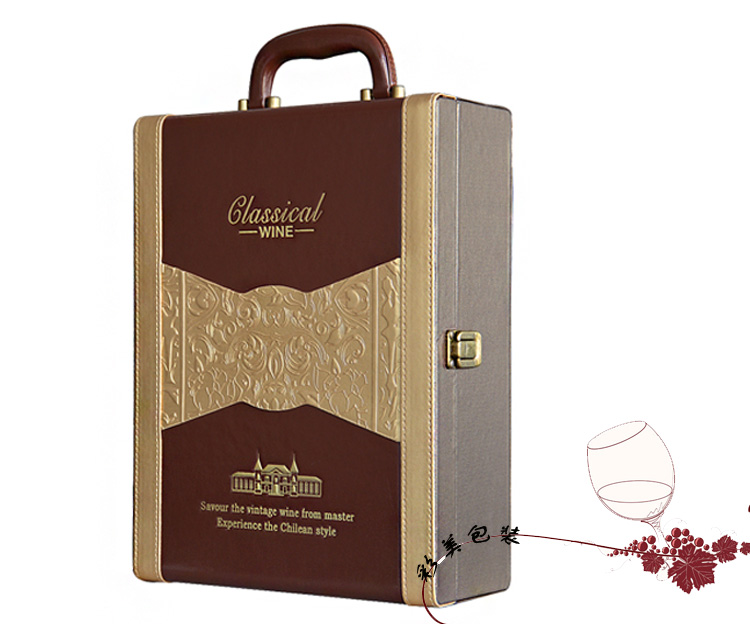 供应红酒皮盒生产工厂 高档红酒盒批发制作 彩美红酒盒 葡萄酒礼品盒包装盒