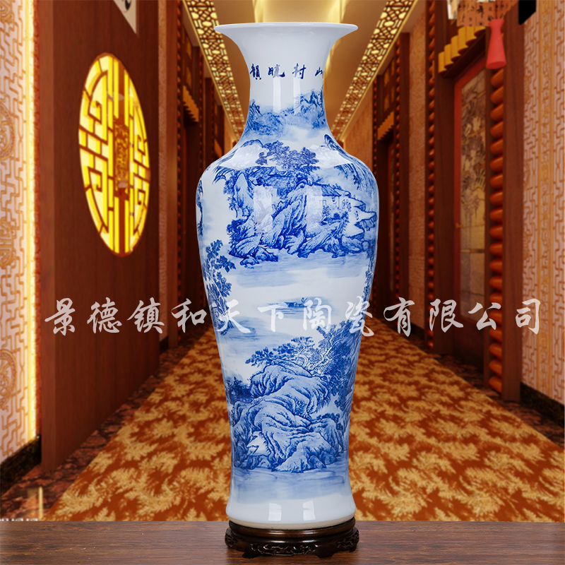 景德镇陶瓷 客厅落地花瓶现代简约批发