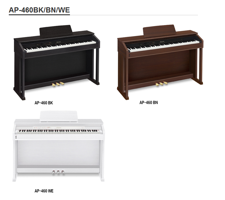 供应卡西欧AP460电钢琴(白色,棕色,黑色