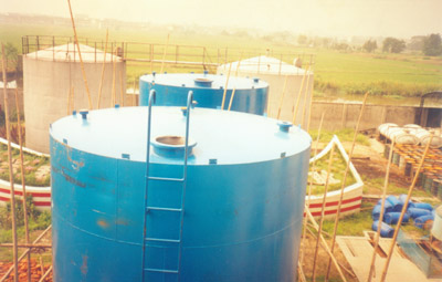 供应用于化工、环保、的钢衬塑立式储罐0.5m³-100m³