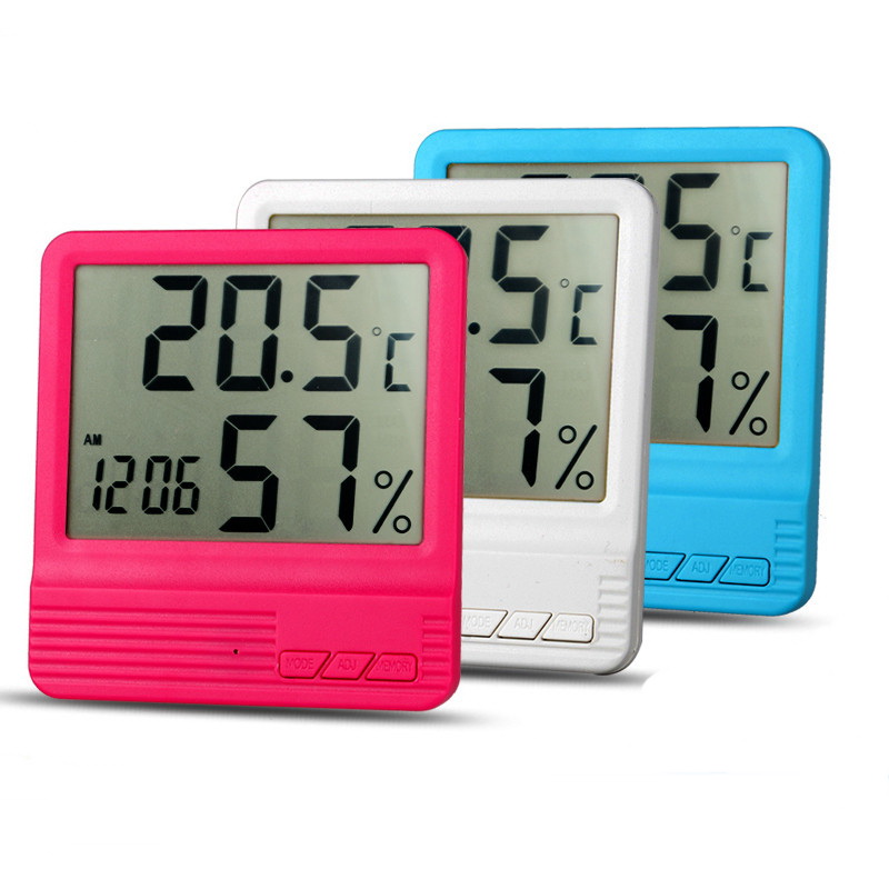 供应室内温度计 大屏幕数字显示温湿度计 高精度家用电子温湿度计