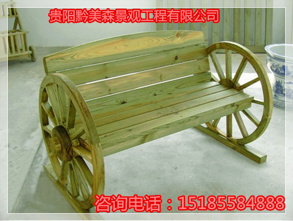 供应贵州户外木桌椅生产厂价格，公园休闲桌椅制作图片
