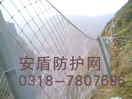 供应湖北武汉钢丝绳网加工定做厂家边坡防护网价格柔性防护网规格图片