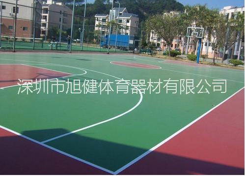 供应硅PU篮球场地面铺设  硅PU篮球场地面材料篮球场施工价格