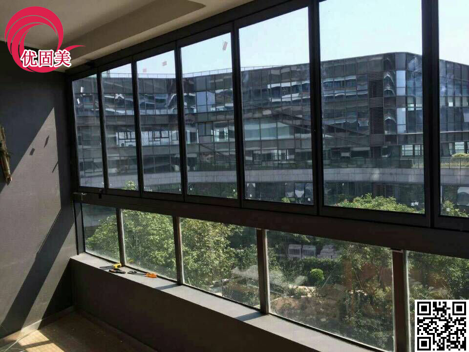 供应用于阳台的深圳无框阳台窗折叠窗可定制
