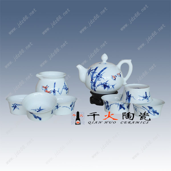 供应陶瓷茶具工厂 景德镇陶瓷茶具套装厂家