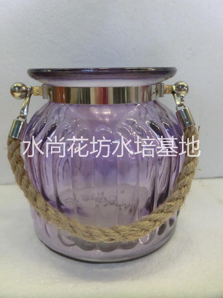 供应透明玻璃花瓶水培玻璃瓶彩色图片