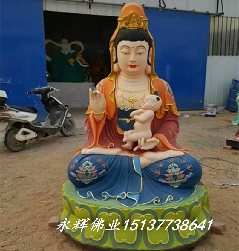 河南南阳神像佛像厂供奉的批发佛教佛像观世音菩萨2.4米