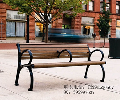供应方贸园林供应金属休闲座椅F-201金属公园座椅，铸铝铁脚系列