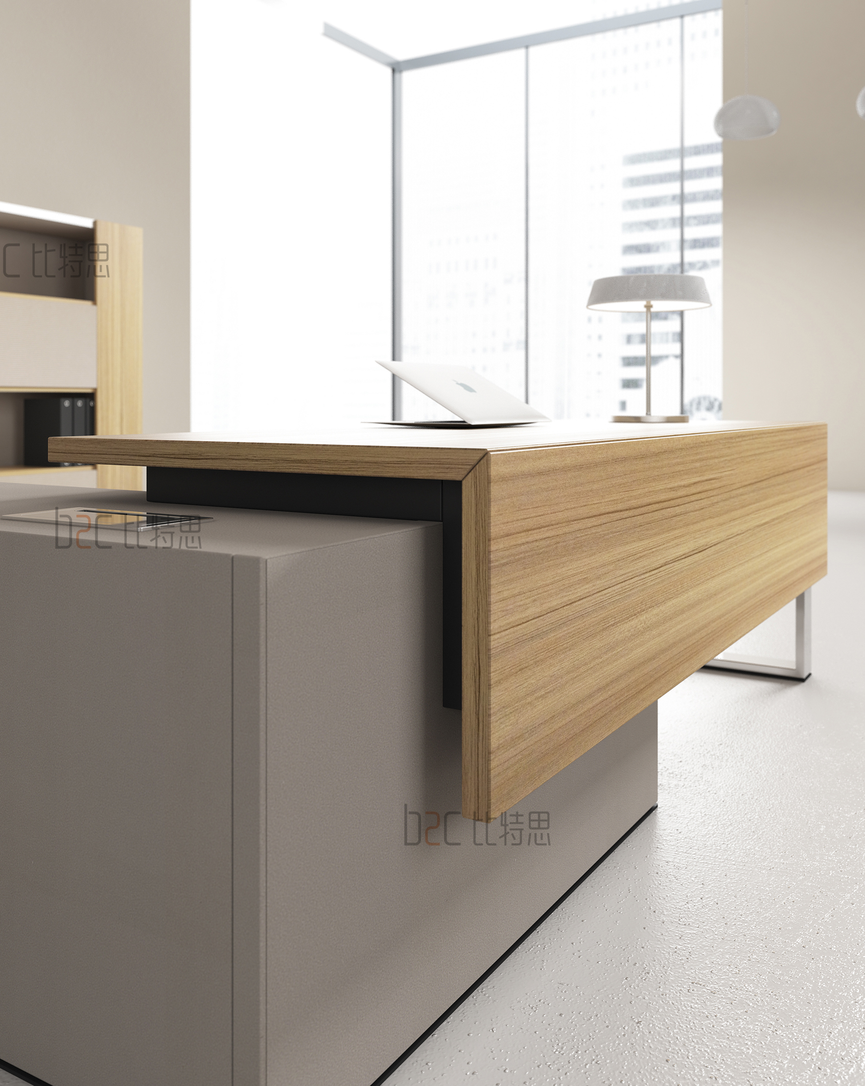 供应用于办公室家具的西安办公桌选择b2c办公班台，帕斯卡系列的现代简约、时尚的行管高管班台，办公桌子
