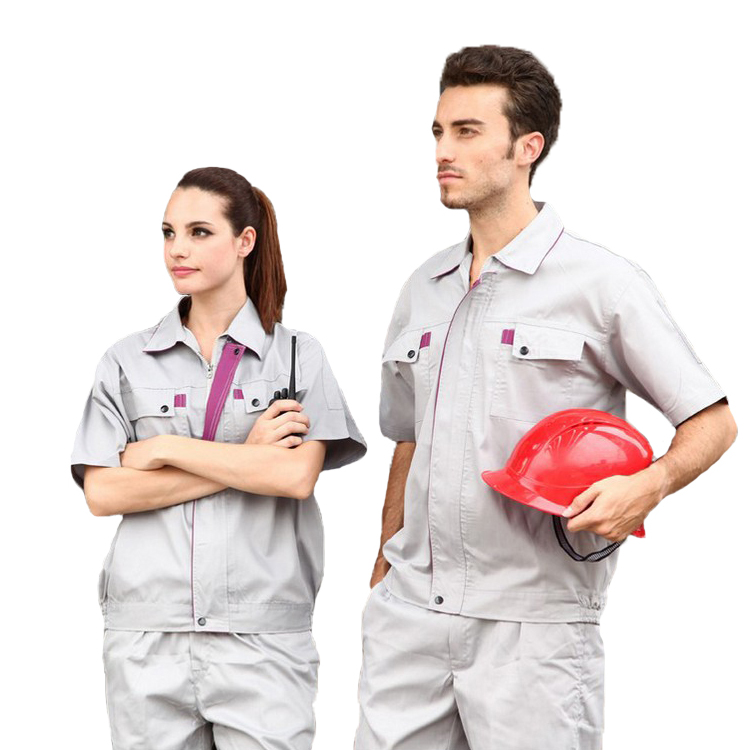 供应用于工程服的夏季工作服套装男短袖劳保服装车间电焊汽修服