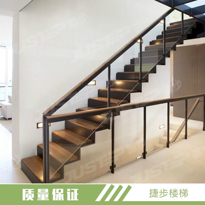 捷步楼梯 阳泉捷步楼梯生产设计 阁楼复式楼梯 实木楼梯 家居室内楼梯