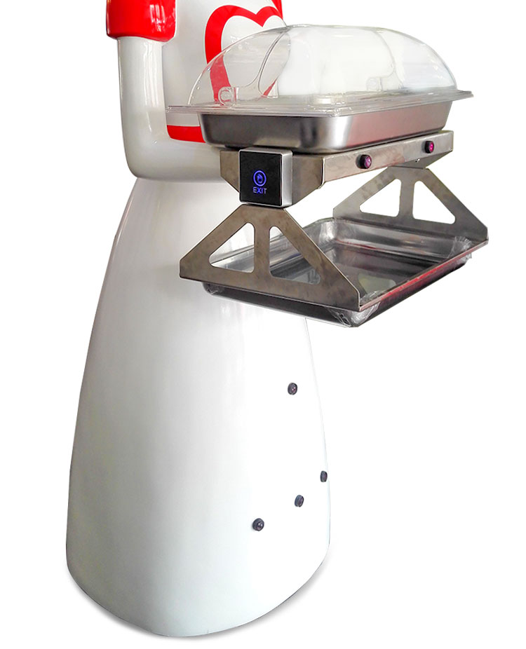 厂家供应酒店餐厅智能语音对讲多功能送餐传菜服务机器人 酒店餐厅多功能送餐传菜服务机器人