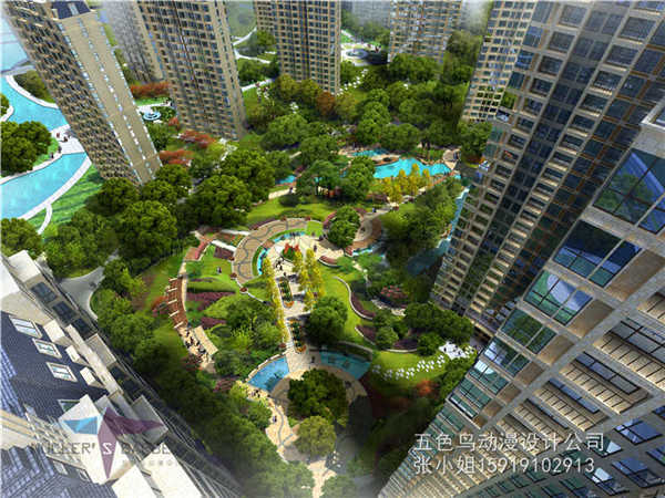 珠海园林景观设计3D效果图鸟瞰图 市政工程施工动画 3D动画