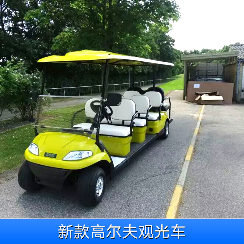 新款高尔夫观光车 新能源四轮电动高尔夫球车 6人座电动游览观光车