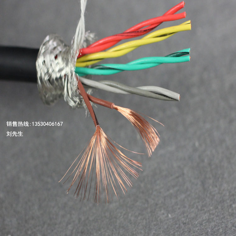 信号传输电缆、 10芯双绞屏蔽线、纯铜编织线厂家图片