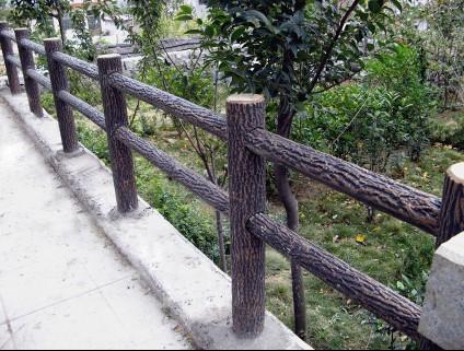优质预制水泥仿木栏杆，橫梯护栏、