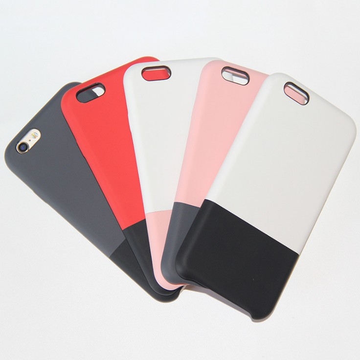 新款时尚拼色苹果手机壳全包手感 iPhone7/6s手机保护壳