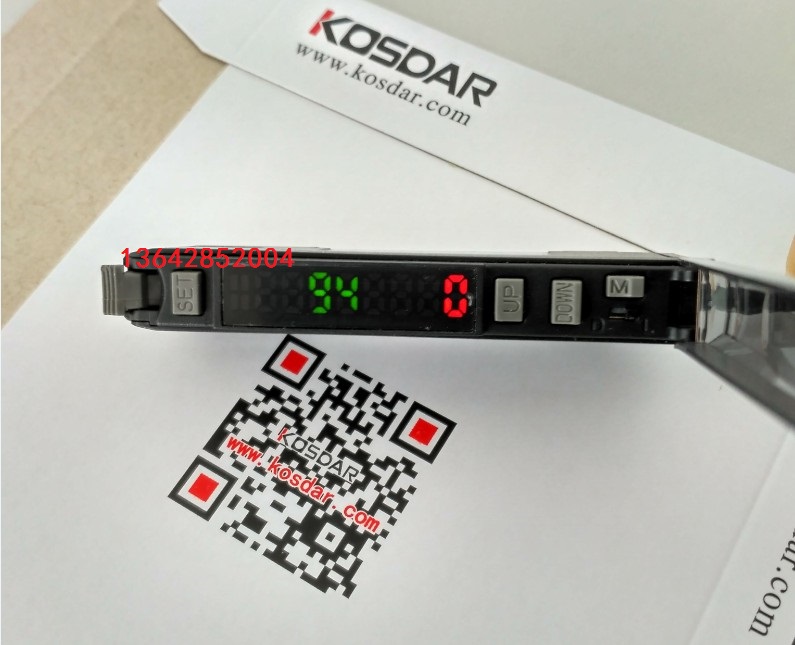 KOSDAR光纤传感器FX-100智能双数显光纤放大器