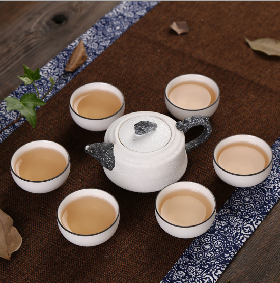 雪花釉6杯一壶陶瓷茶具茶碗功夫茶批发