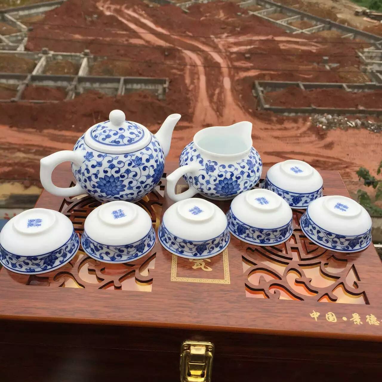 陶瓷茶具生产厂家景德镇辉龙陶瓷厂青花陶瓷茶具陶瓷功夫茶具  陶瓷茶具生产厂家