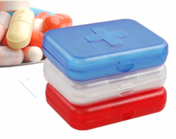 厂家直销 6格十字药盒塑料收纳盒 保健药盒 收纳用品批发