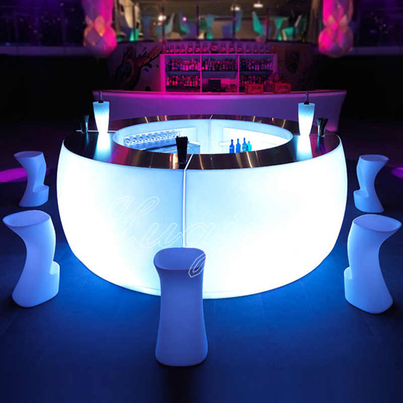 工厂直销 LED发光吧台发光家具欧式超大酒吧KTV充电发光吧桌椅图片