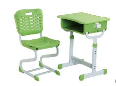 PE塑料可升降学生课桌椅广州课桌椅绿色课桌椅厂家单人课桌椅价格