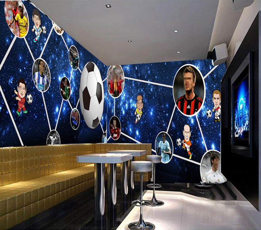 3D壁纸定制酒店KTV酒吧主题背景墙壁画  3D壁纸无缝墙布批发