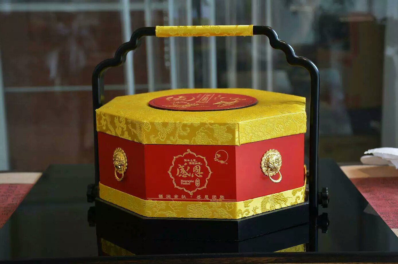 高端纯银月饼盒 礼品盒 套装盒 木盒 食盒 套装首饰盒