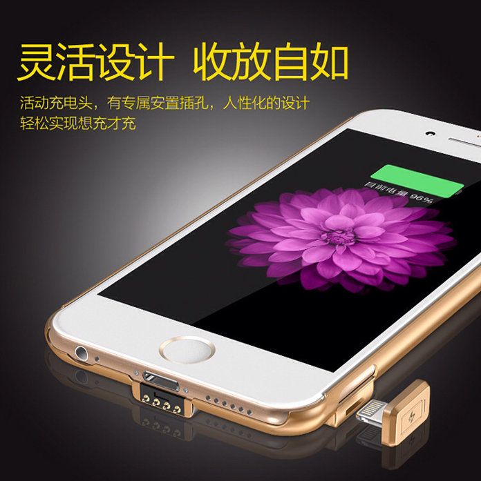 工厂直销苹果6Splus超薄背夹电池 移动电源充电宝手机保护壳  iphone6 Plus背夹电池图片