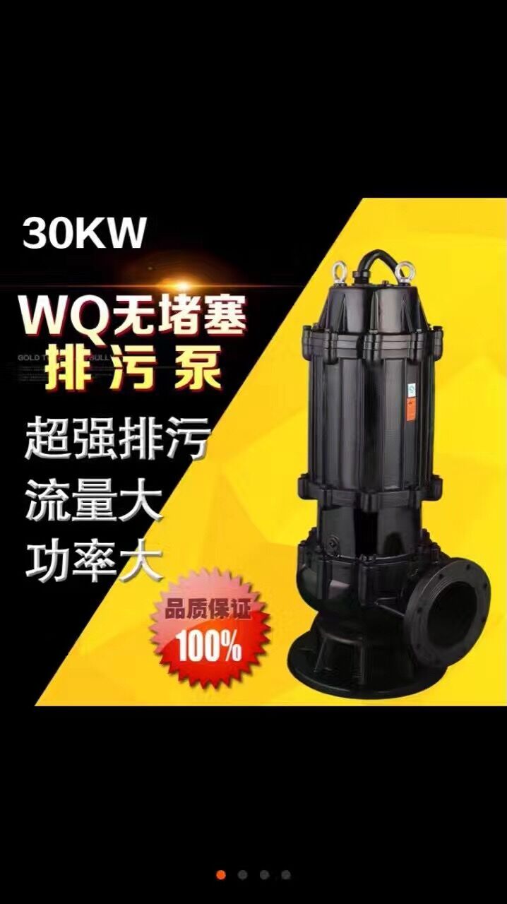 JYWQ系列标准法兰排污潜水电泵50JYWQ10-10-1.1污水泵价格