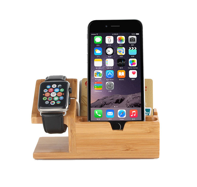 木制品苹果wath手表充电支架苹 普天源   木质手机支架