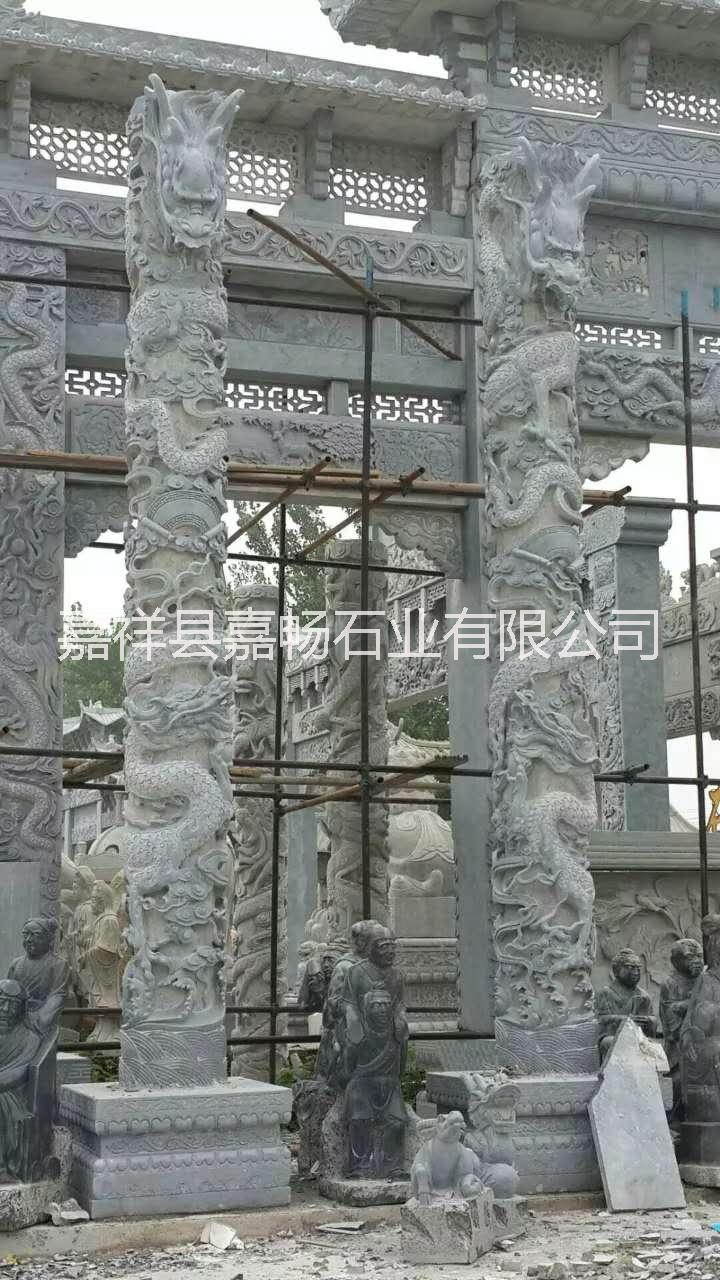 华表龙柱、石雕龙柱、安徽石龙柱厂家、户外石龙柱、中国华表龙柱、石雕厂家图片