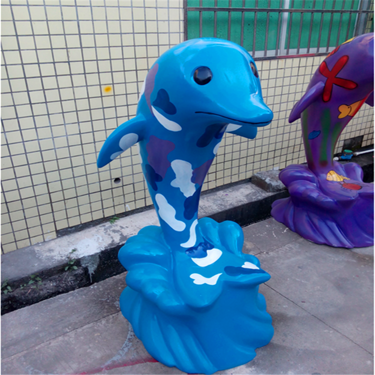 供应海豚雕塑 可定制仿生动物雕塑  玻璃钢动物雕塑