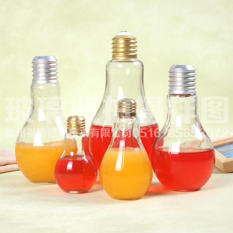徐州灯泡饮料玻璃瓶定制 玻璃瓶批发 厂家直销 玻璃瓶供应商