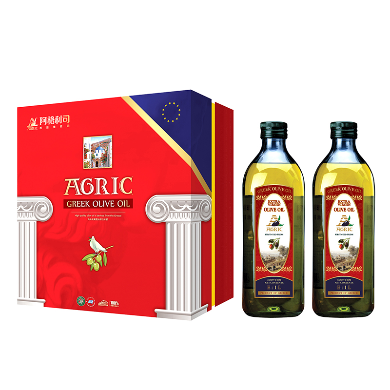 阿格利司特级初榨橄榄油1L*2盒福利团购食用油