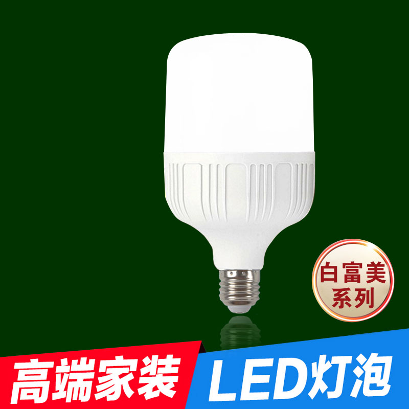 LED白富美塑料阻容22v灯泡5W9W15W20W30W高富帅平罩家居室内  白富美莲花款球泡