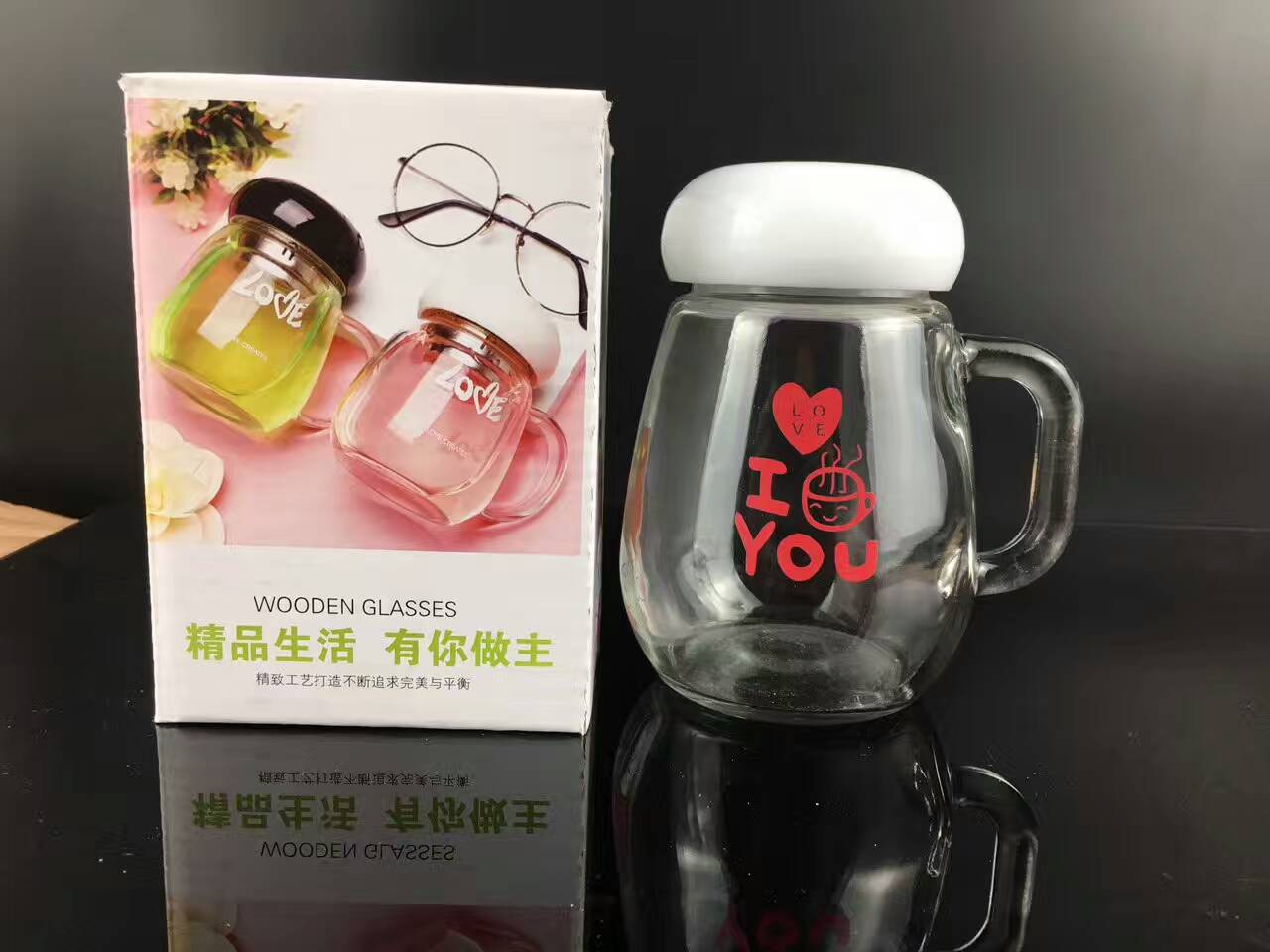 简趣创意水杯玻璃杯子便携泡茶杯 简趣手创意水杯玻璃杯子便携泡茶杯