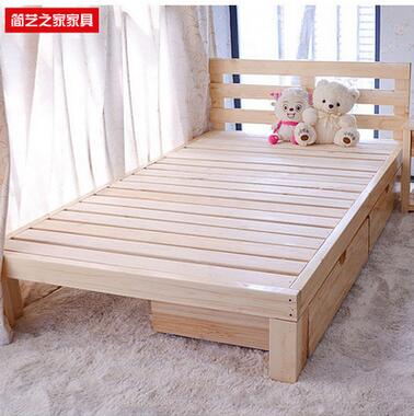 特价1.8米1.5实木床成人 单人松木床 双人床 儿童床 实木床成人床