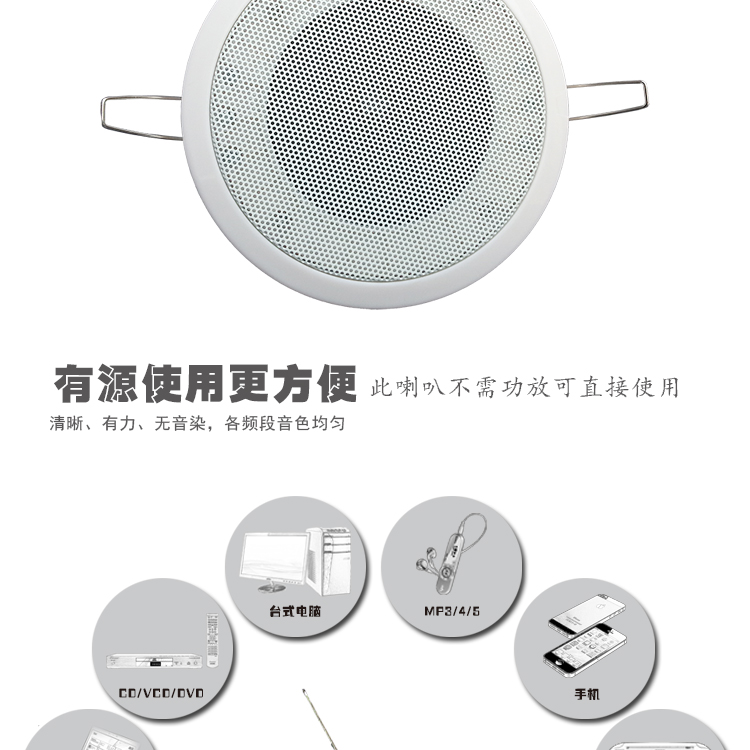 供应上海电视伴音系统厂家提供有源喇叭