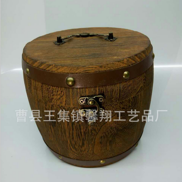 木制茶叶罐筒实木茶叶桶木罐茶叶礼盒木质包装盒 复古炭烧茶叶木桶供货商