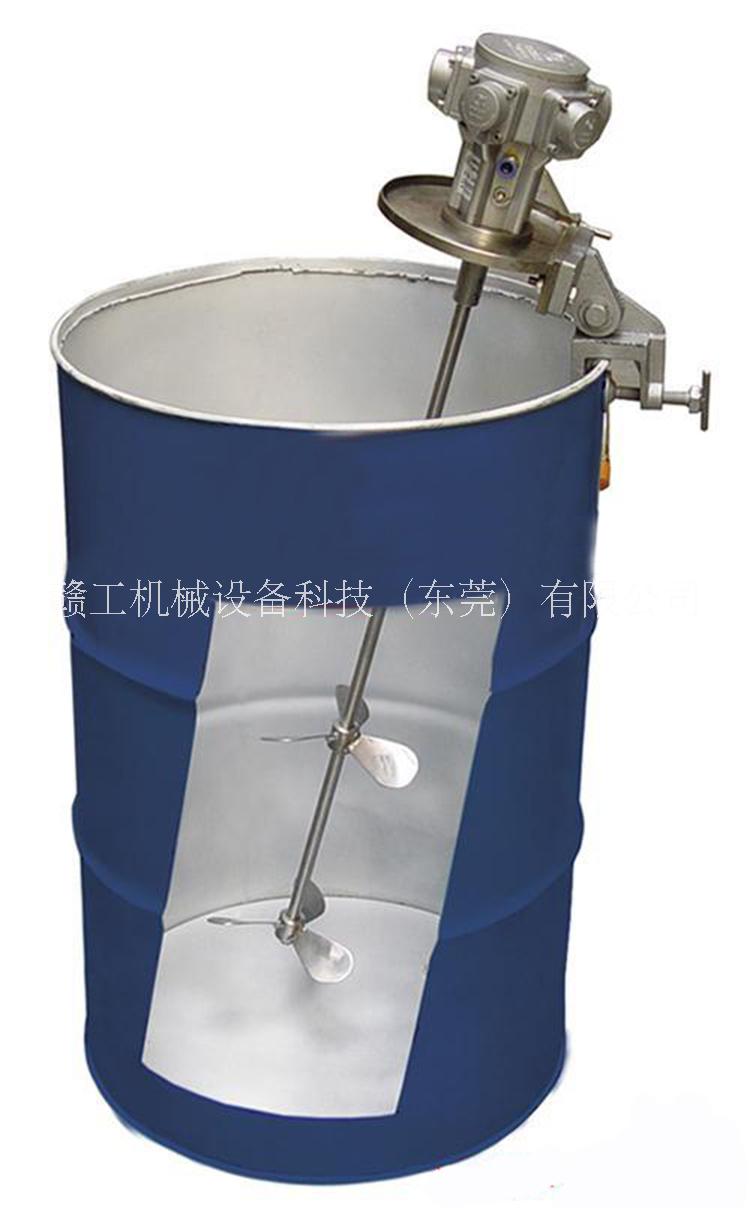 供应200L油桶气动搅拌机 夹桶式气动搅拌机 55加仑油桶气动搅拌机