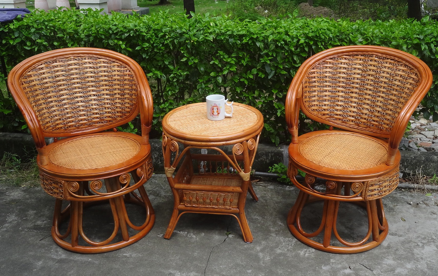 古典中式藤椅 休闲桌椅组合批发