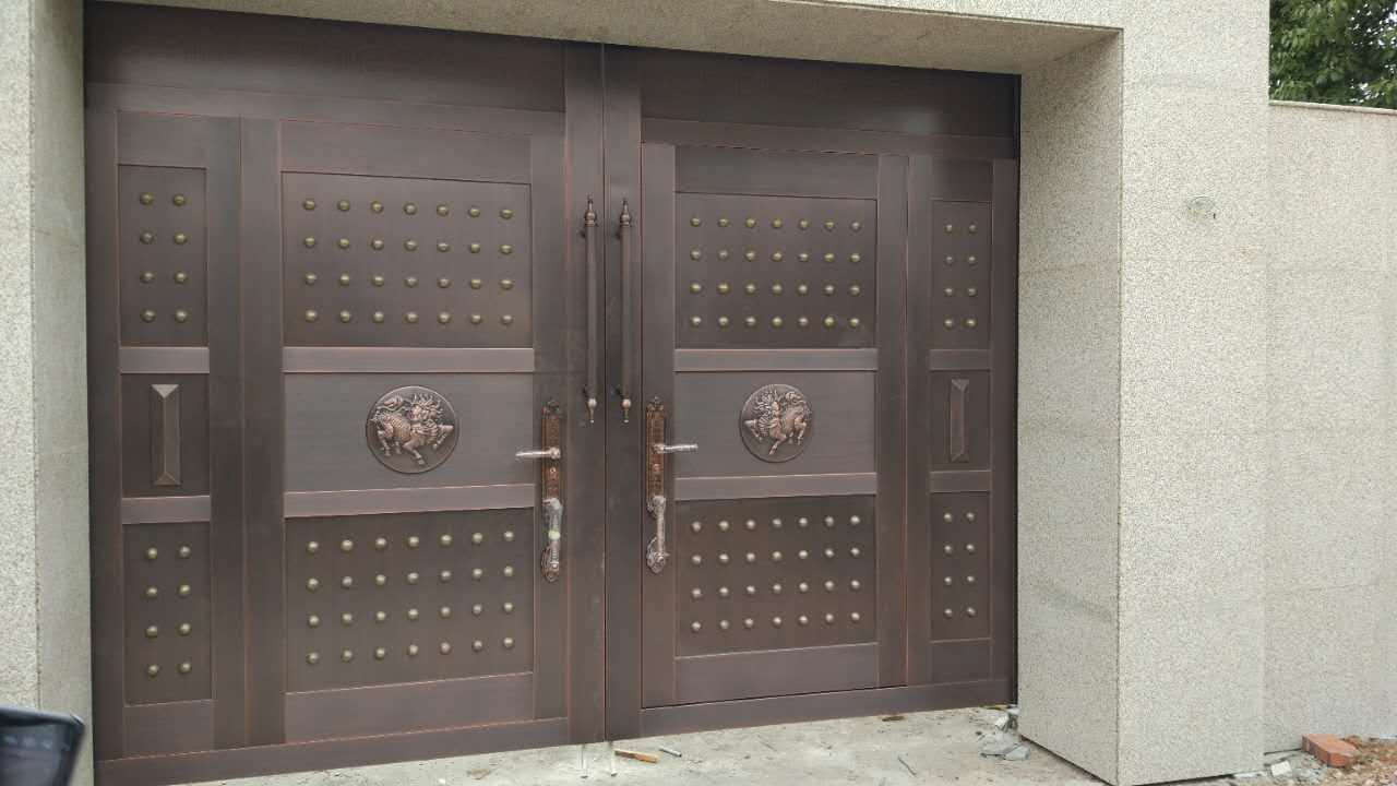 河南电动铜门厂|铜大门|庭院铜门 送货上门 免费安装