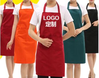 广告围裙定做 制服呢围裙订制 韩版促销围裙印刷logo批发工厂家