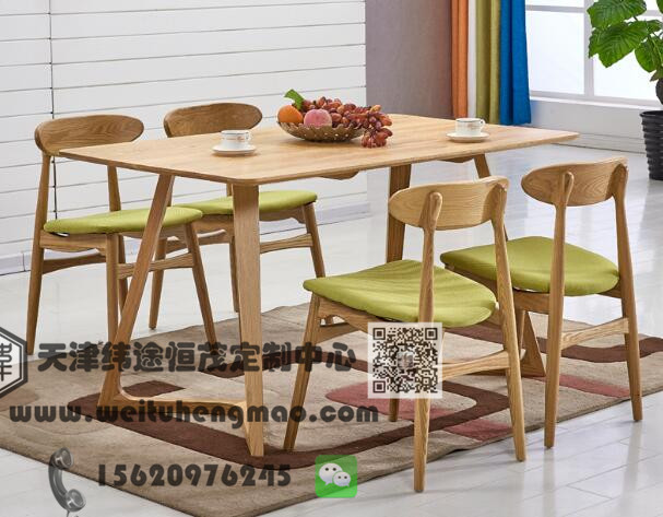 天津实木餐桌椅 天津实木大圆桌