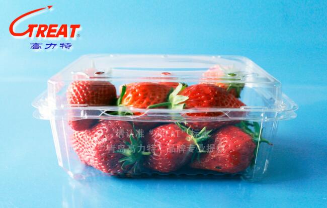 水果盒子一次性透明塑料有盖保鲜蔬菜水果打包盒，500g塑料包装盒图片
